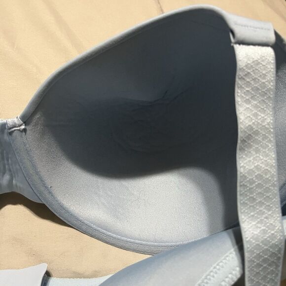 Vanity Fair Underwire Full Coverage Light Blue Lace Bra Womens Size 42D - Picture 11 of 14